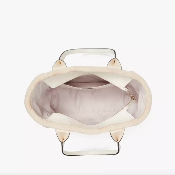 NWT-Kate Spade Large Patent FabricTote in Meringue NO Dust Bag-$459 - Picture 4 of 4